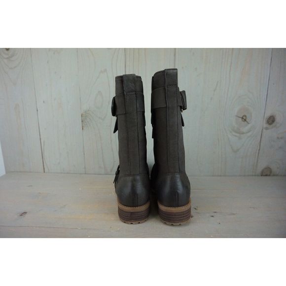 SALE! .   UGG Chancey  Leather Fur Moto Boots WOMENS 6.5 NIB - Picture 5 of 8